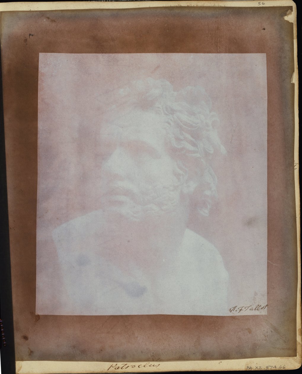 Patrokloksen rintakuva. tekijältä William Henry Fox Talbot