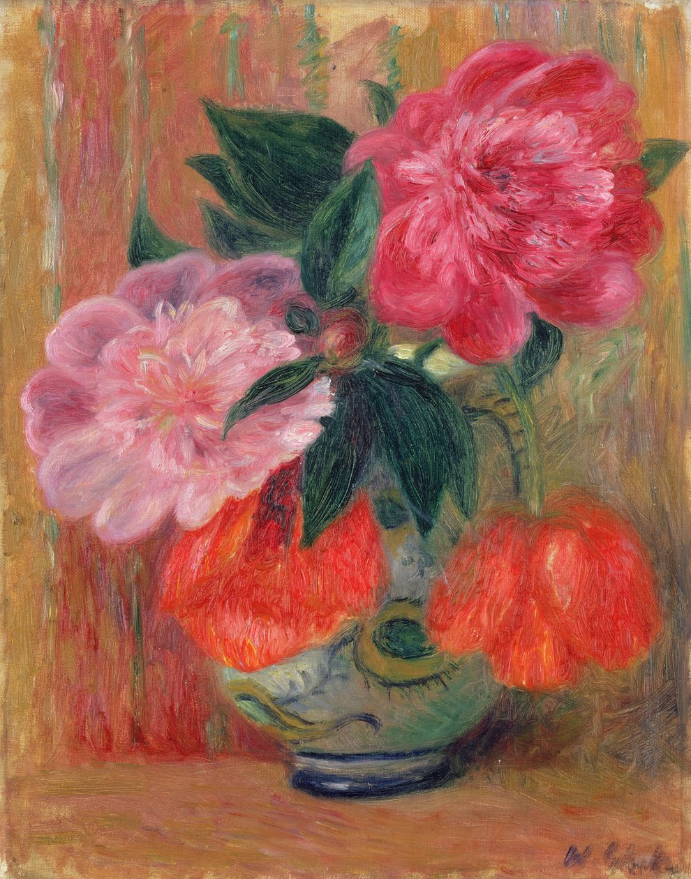 Unikot ja pionit tekijältä William James Glackens