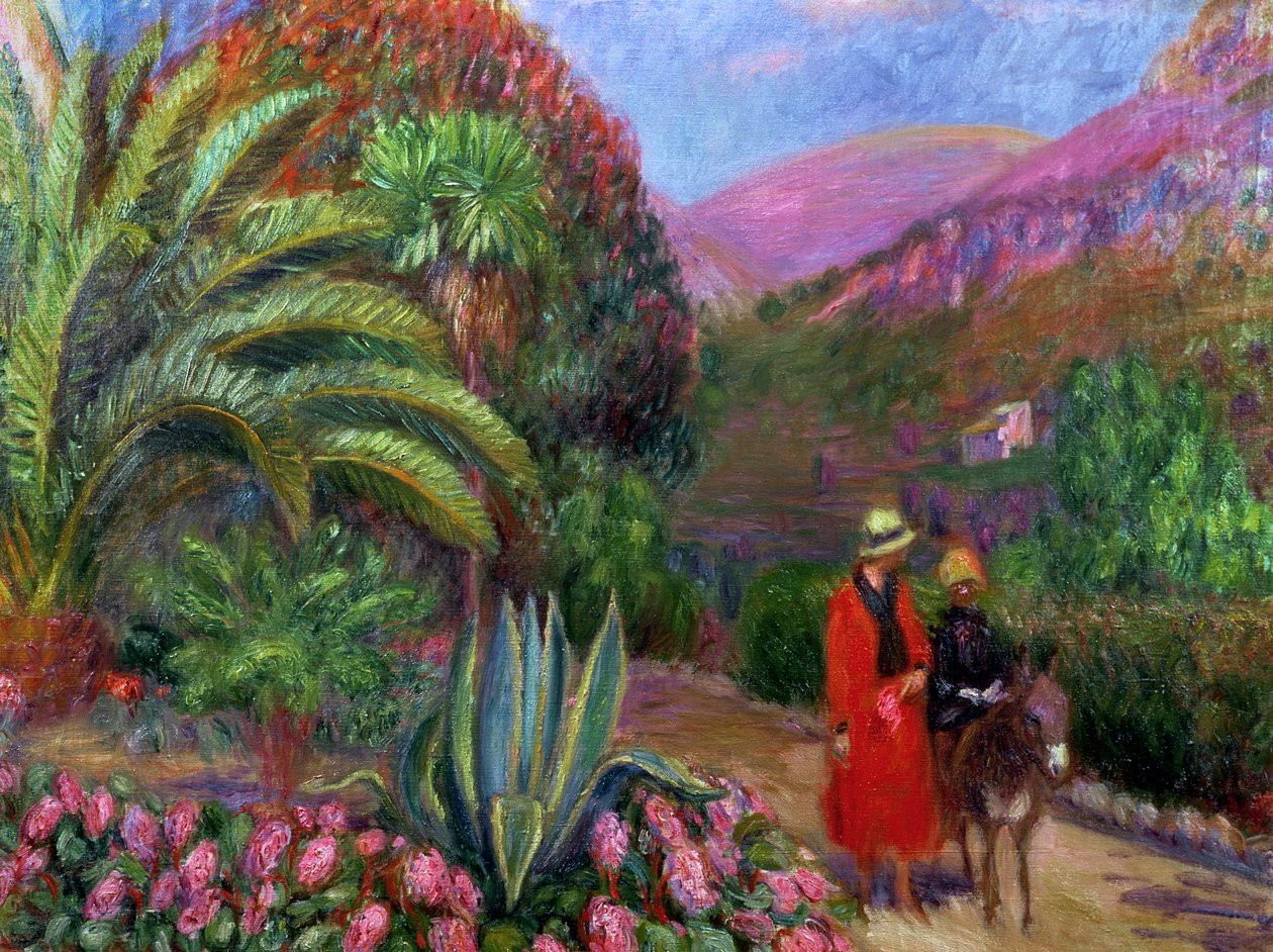 Nainen ja lapsi aasin selässä, n.1925 tekijältä William James Glackens