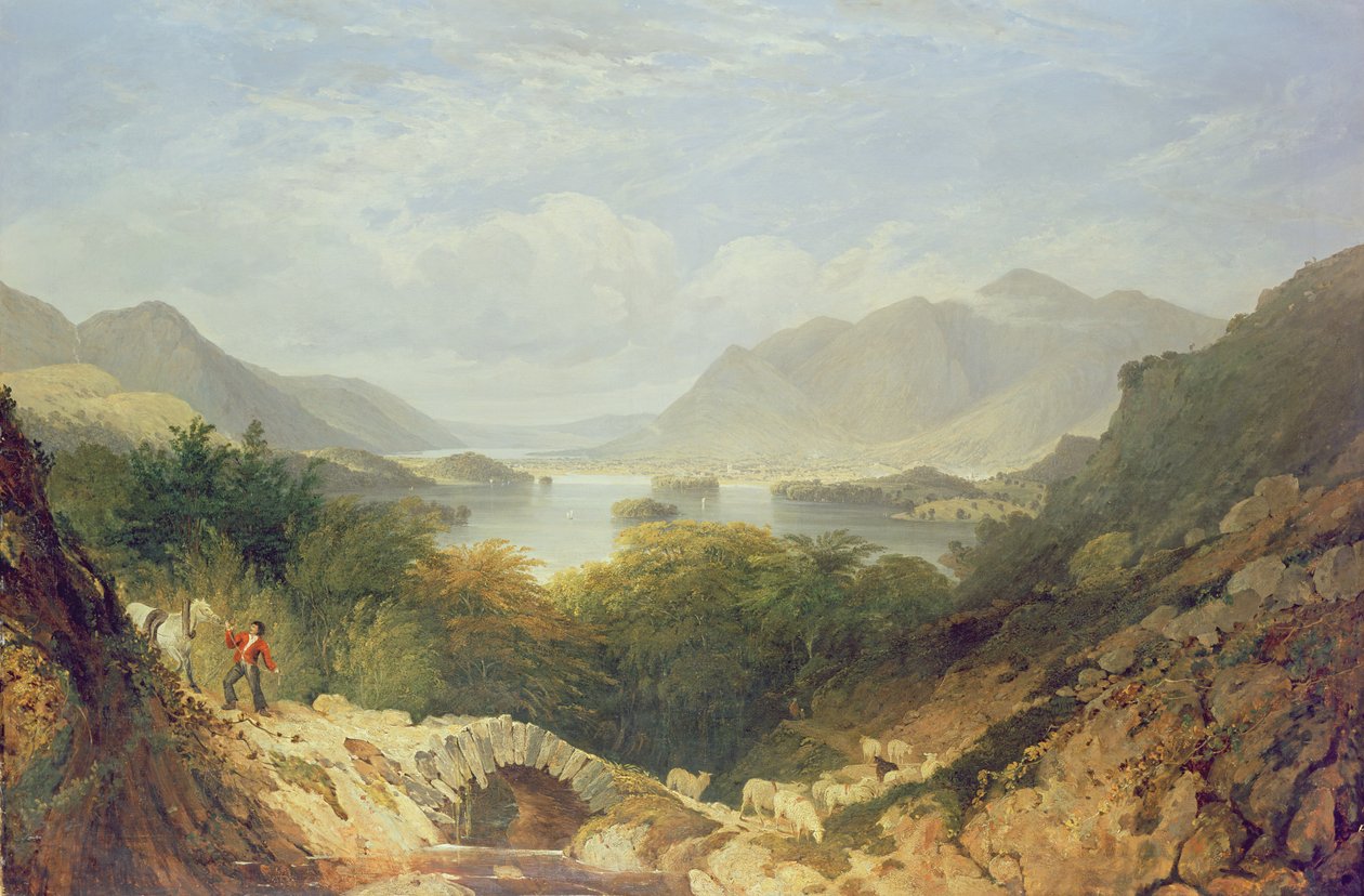 Derwent Water with Ashness Bridge tekijältä William Linton