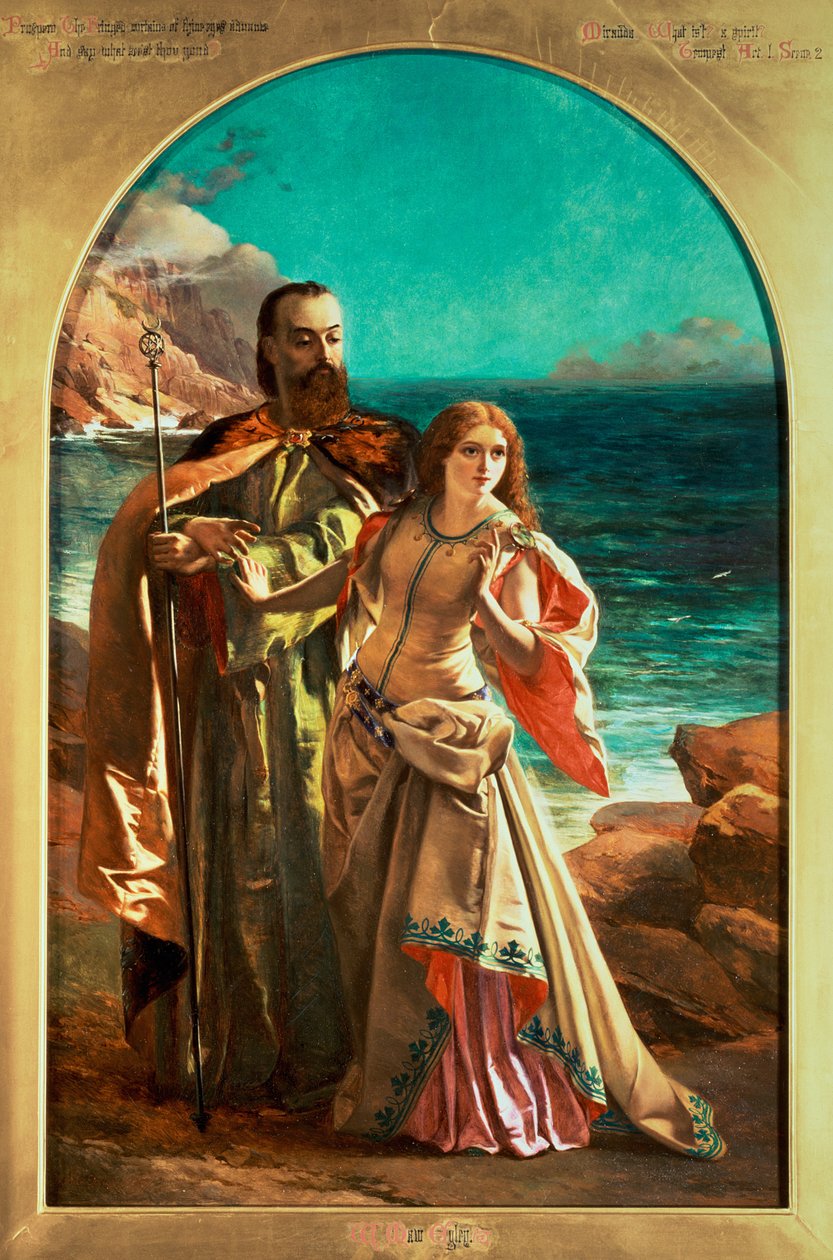 Prospero ja Miranda, noin 1850 tekijältä William Maw Egley
