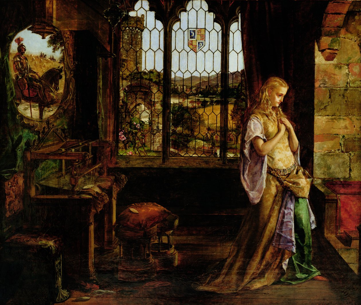 The Lady of Shalott, 1858 tekijältä William Maw Egley