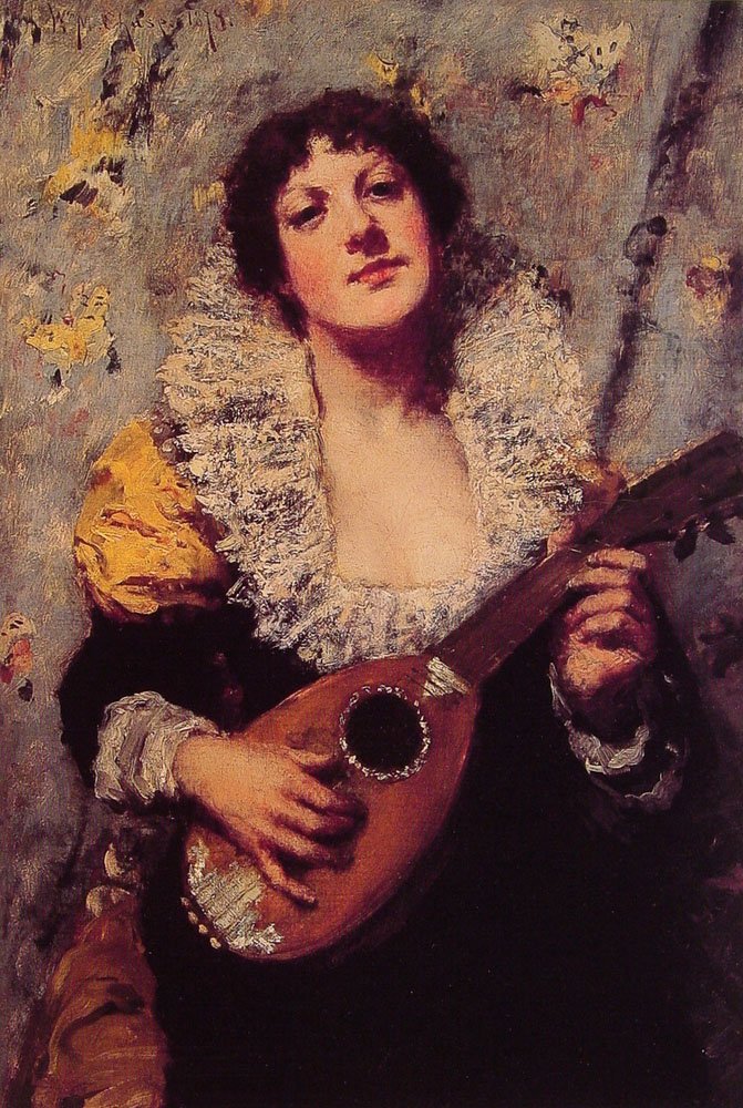 Mandoliinin soitin tekijältä William Merritt Chase