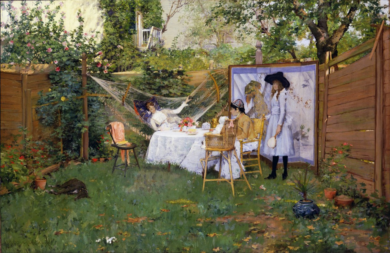 Aamiainen ulkona tekijältä William Merritt Chase