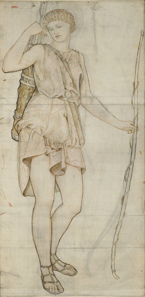 Artemis, 1861 (muste paperille) tekijältä William Morris