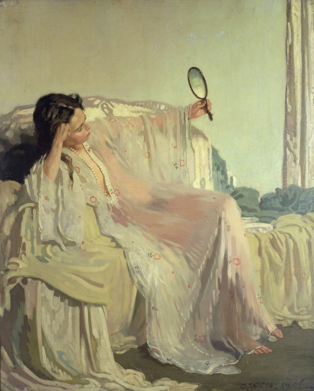 The Eastern Gown, 1906 (öljy) tekijältä William Orpen