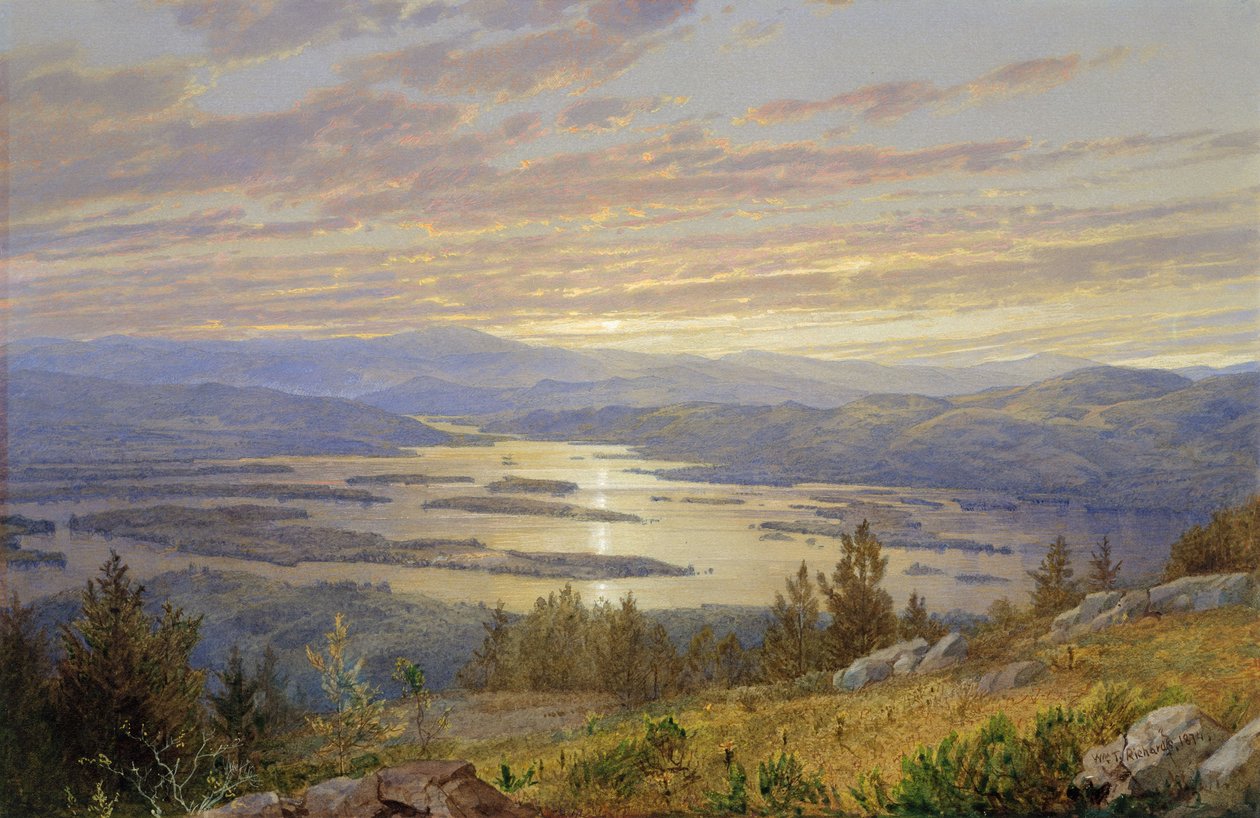 Lake Squam Red Hillistä, 1874 tekijältä William Trost Richards