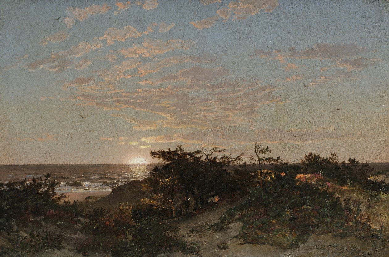 Maisema, 1862 (öljy pahville) tekijältä William Trost Richards