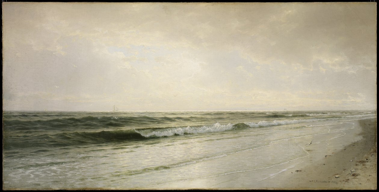 Hiljainen merimaisema, 1883 tekijältä William Trost Richards