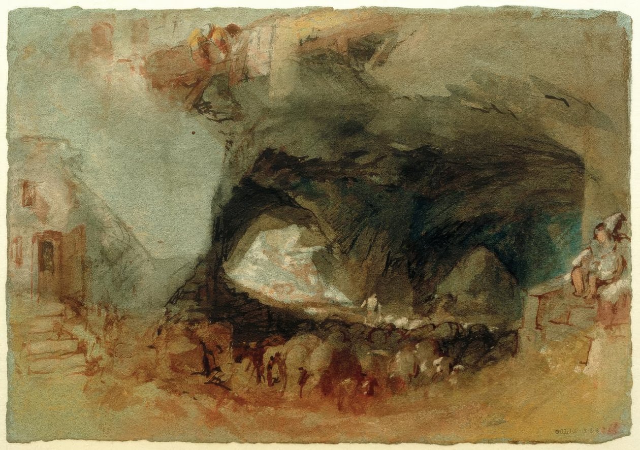 Luolan sisätilat lähellä Saumuria tekijältä Joseph Mallord William Turner