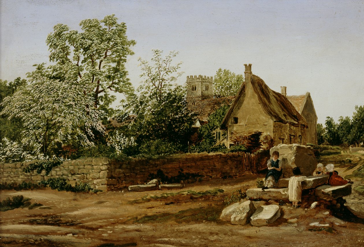Näkymä Marstoniin, lähellä Oxfordia (öljy kartongille) tekijältä Joseph Mallord William Turner