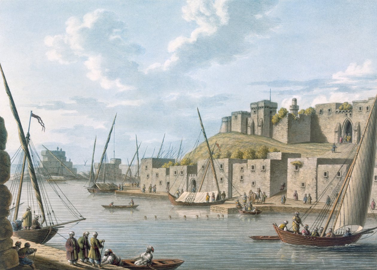 Linna Tortosan saarella, 1805 tekijältä William Watts
