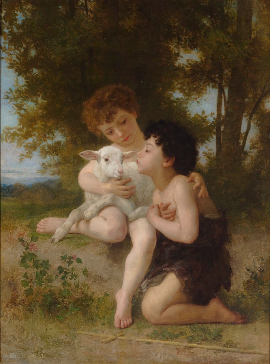 Lapset Karitsan kanssa tekijältä William Adolphe Bouguereau