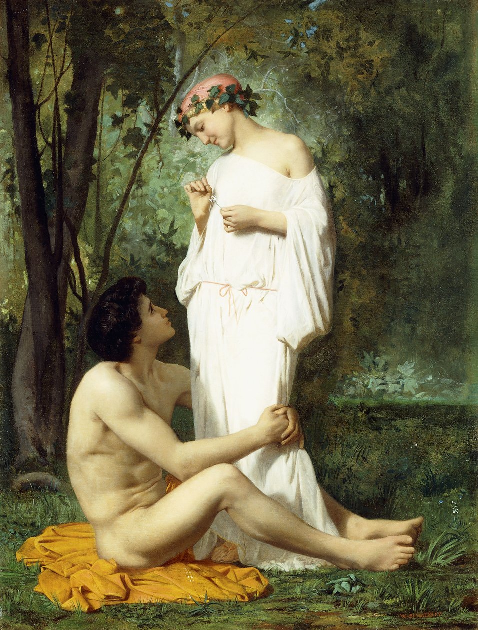 Idylli, 1851-52 tekijältä William Adolphe Bouguereau