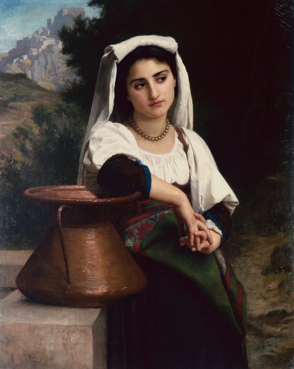 Italialainen nainen suihkulähteellä tekijältä William Adolphe Bouguereau