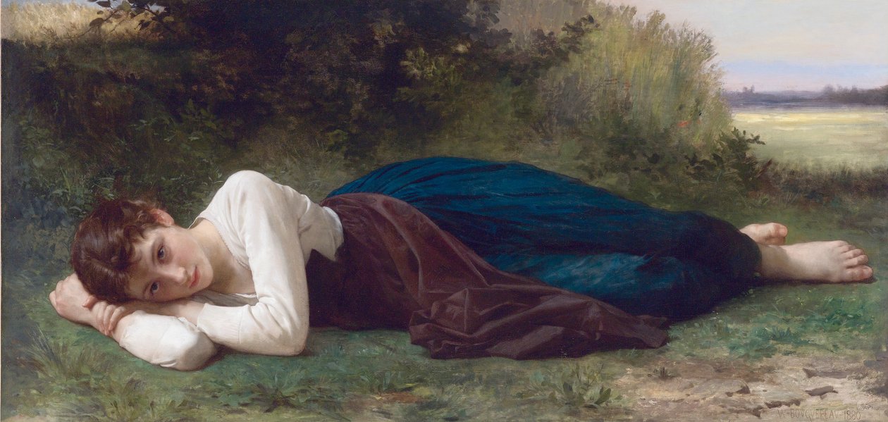 Le repos, William-Adolphe Bouguereau (William-Adolphe Bouguereau) tekijältä William Adolphe Bouguereau