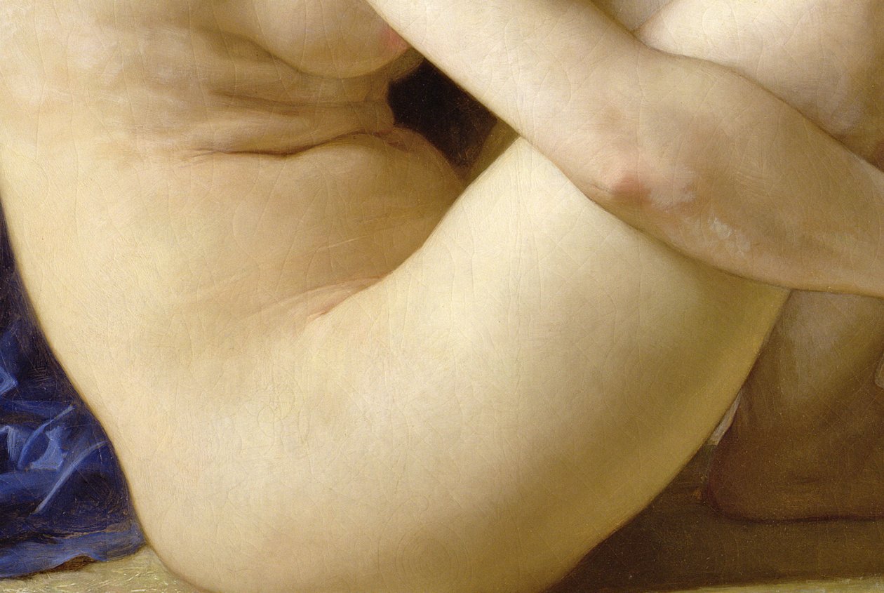 Istuva alastonkuva, 1884 tekijältä William Adolphe Bouguereau