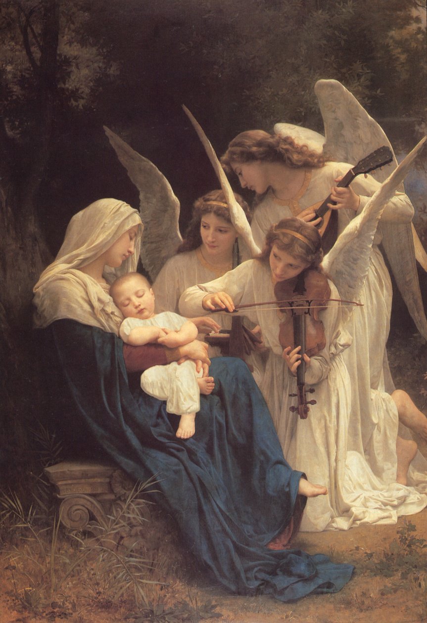 Enkelien laulu, 1881 tekijältä William Adolphe Bouguereau