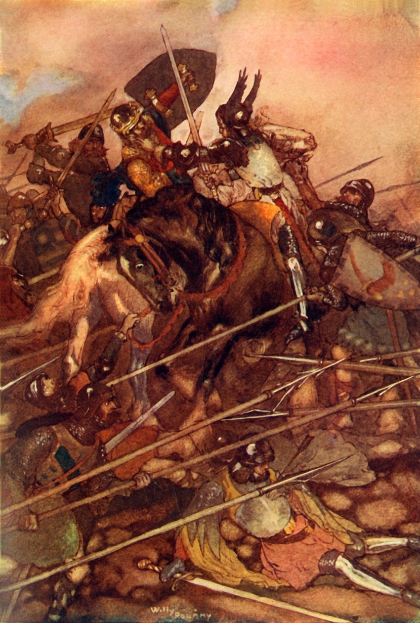 "Siegfried vangitsee Ludegastin", 1919. tekijältä William Andrew Pogany