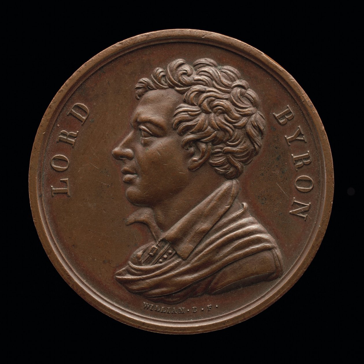 Lord Byron, 1788-1824, runoilija [kääntöpuoli], 1824. tekijältä William Binfield