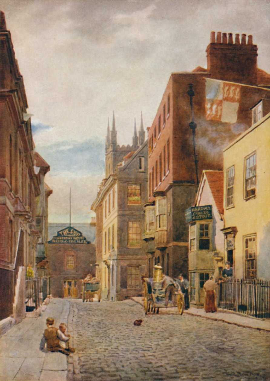 Church Street, Etelään katsova, c1900 tekijältä William Biscombe Gardner