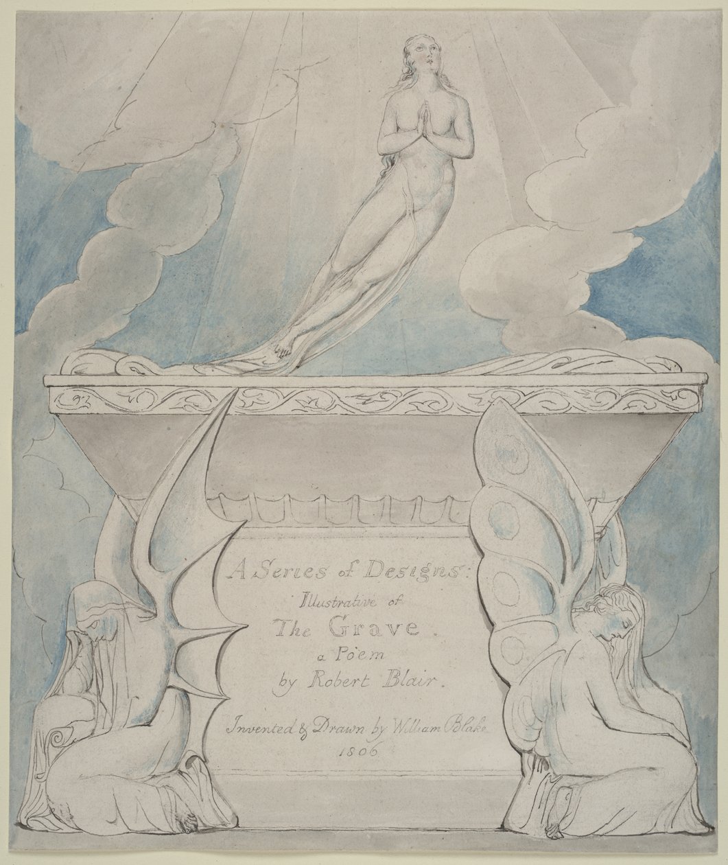 "The Grave" -nimikesivu tekijältä William Blake