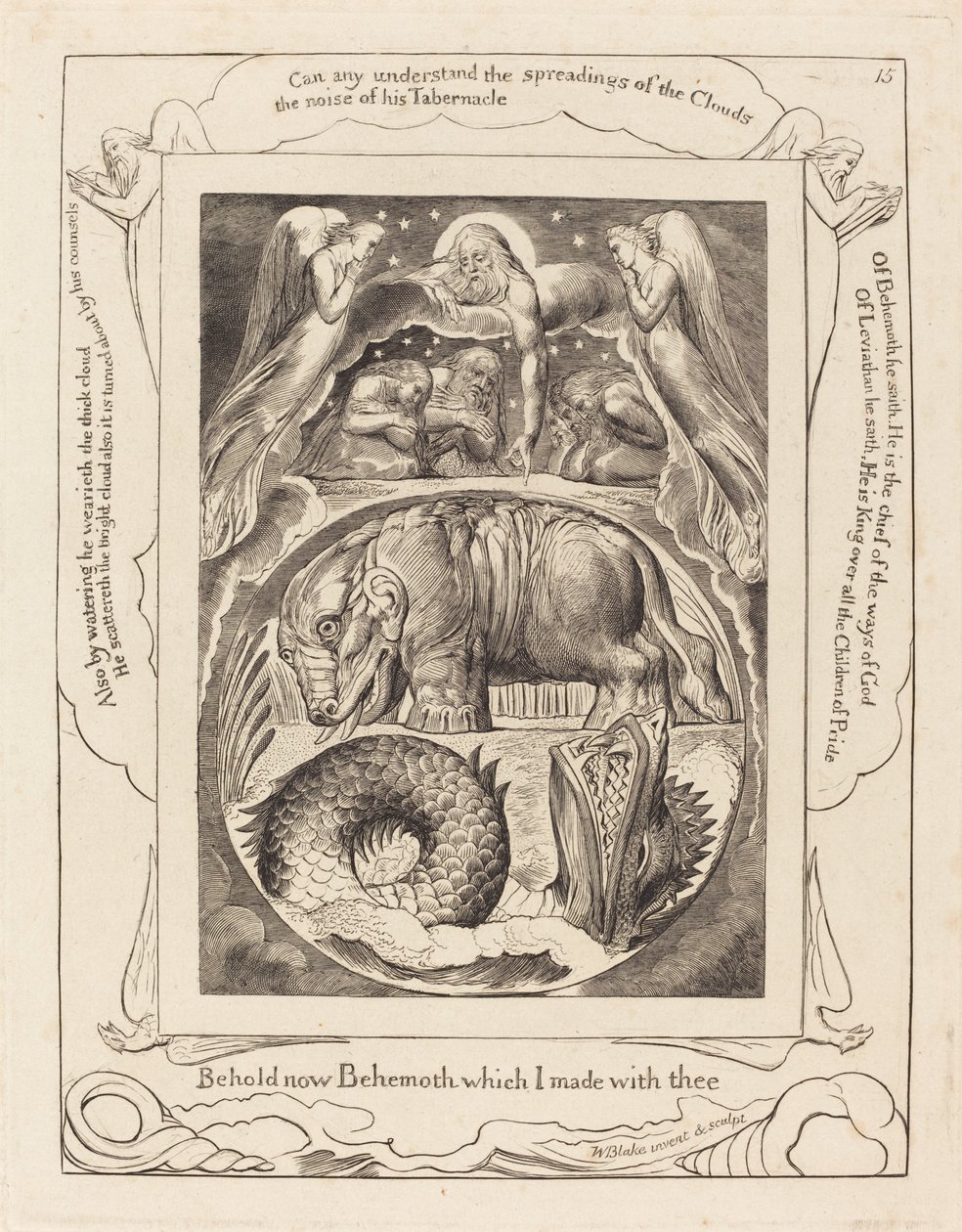 Behemoth ja Leviatan, 1825. tekijältä William Blake