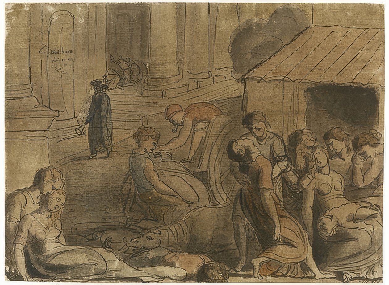 Lontoon suuri rutto. Noin 1779 tekijältä William Blake