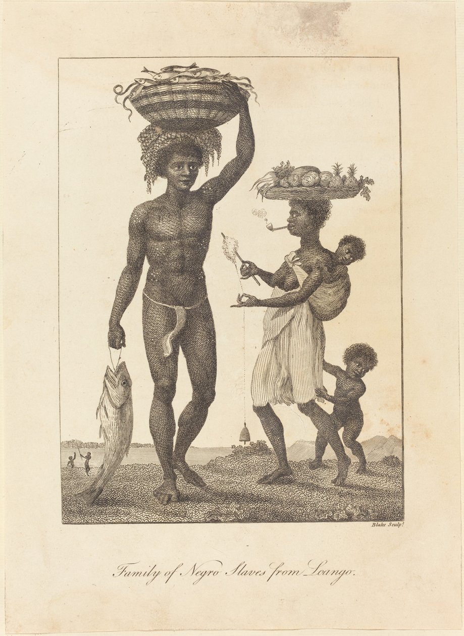 Loangon orjien perhe, 1793. tekijältä William Blake
