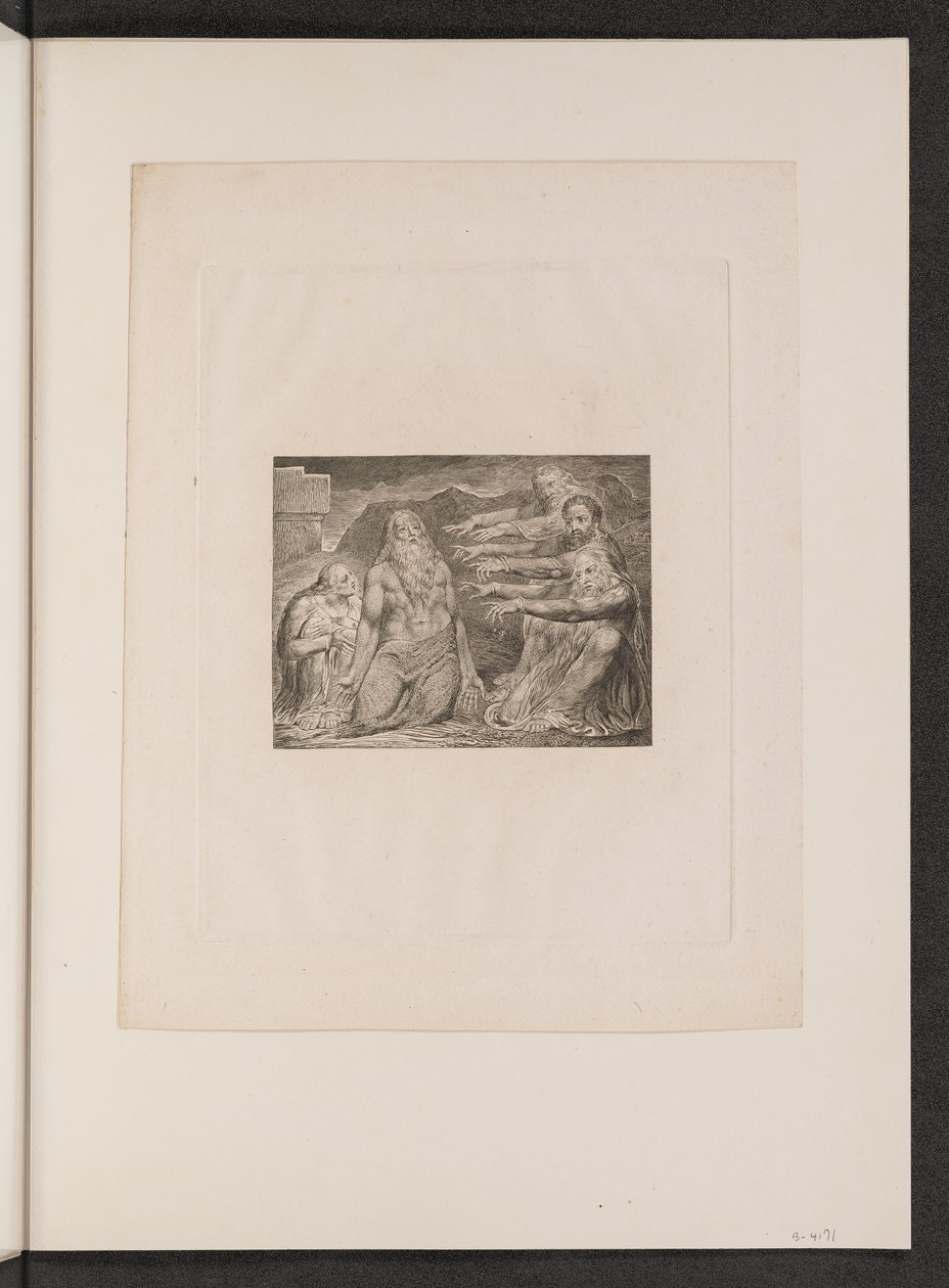 Jobia nuhtivat ystävänsä, 1825. tekijältä William Blake