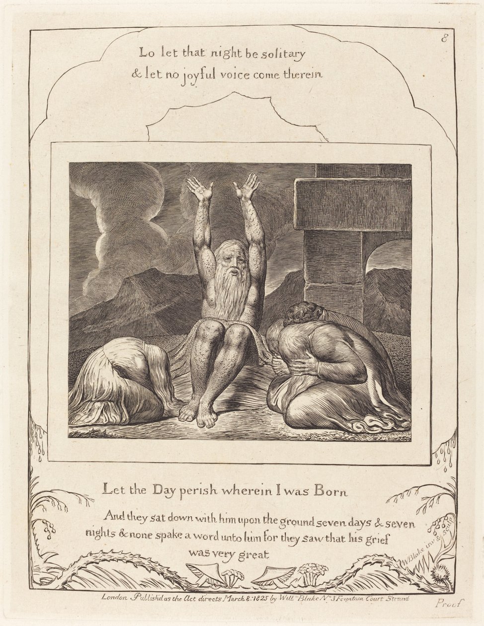 Jobin epätoivo, 1825. tekijältä William Blake