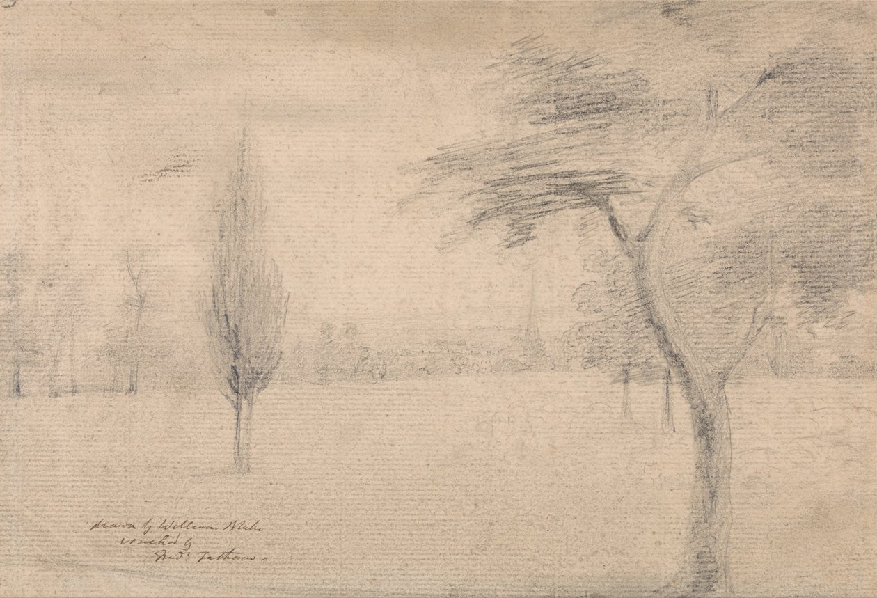 Maisema ja torni tekijältä William Blake
