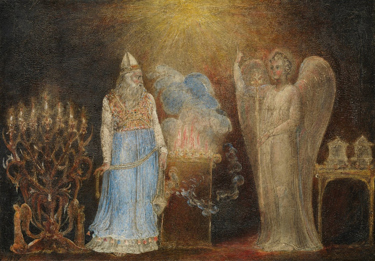 Enkeli ilmestyy Sakarialle, 1799-1800. tekijältä William Blake
