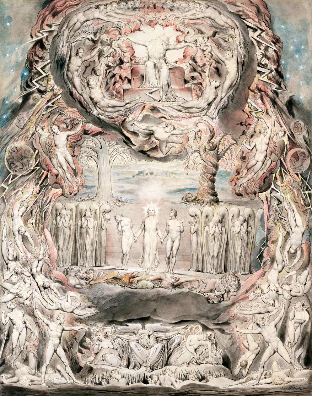 "The Fall of Man", 1780-1827 tekijältä William Blake