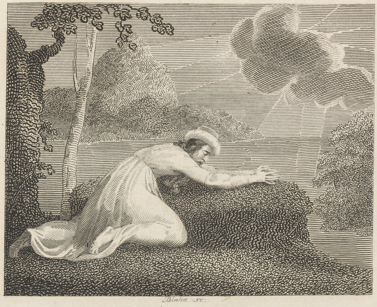 Persia, aurinko ja pilvi tekijältä William Blake