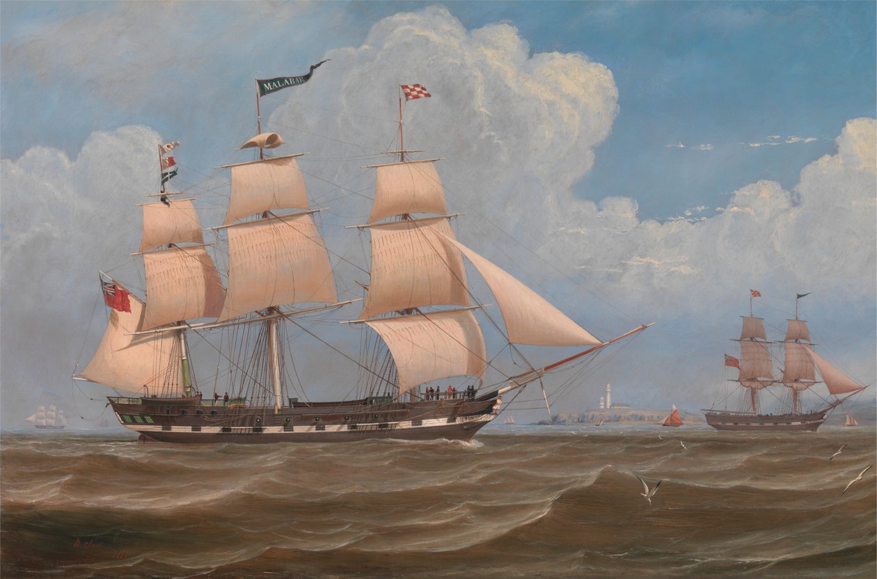 Englantilainen kauppalaiva "Malabar" tekijältä William Clark