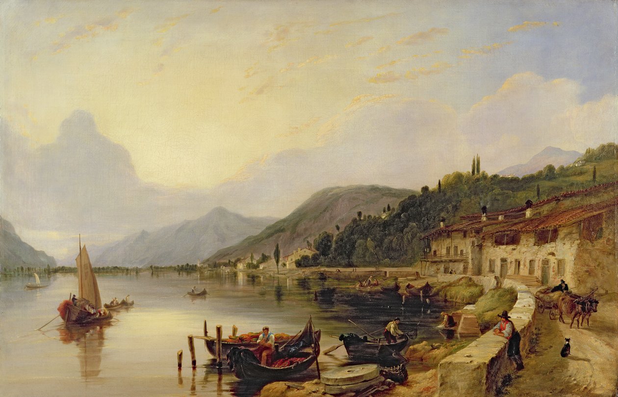 Iseo-järvi, Italia tekijältä Clarkson Frederick Stanfield