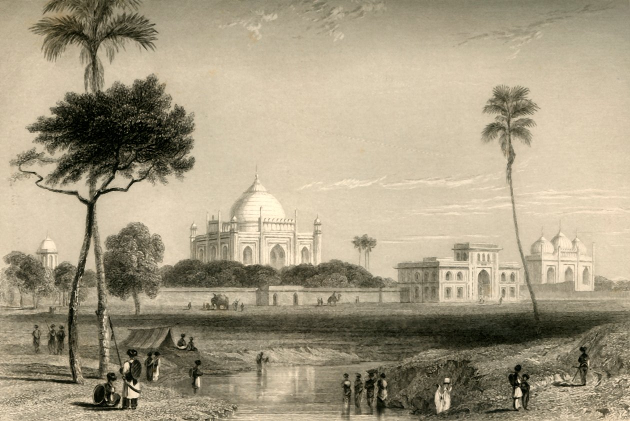Sufter Jungin mausoleumi, Delhi, 1835. tekijältä William Daniell