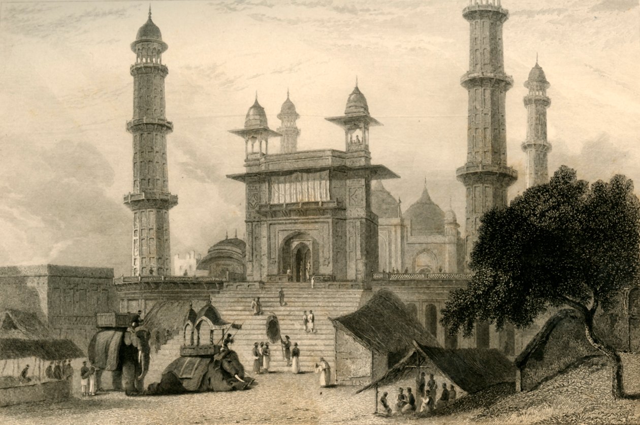 Mathuran moskeija, 1835. tekijältä William Daniell