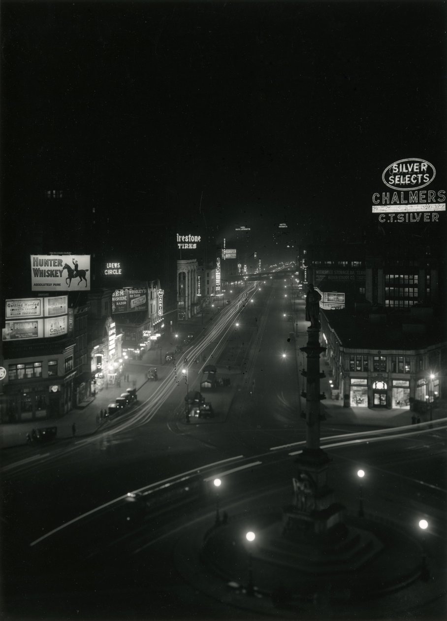 Yönäkymä Columbus Circlessä, n. 1910-21 tekijältä William Davis Hassler