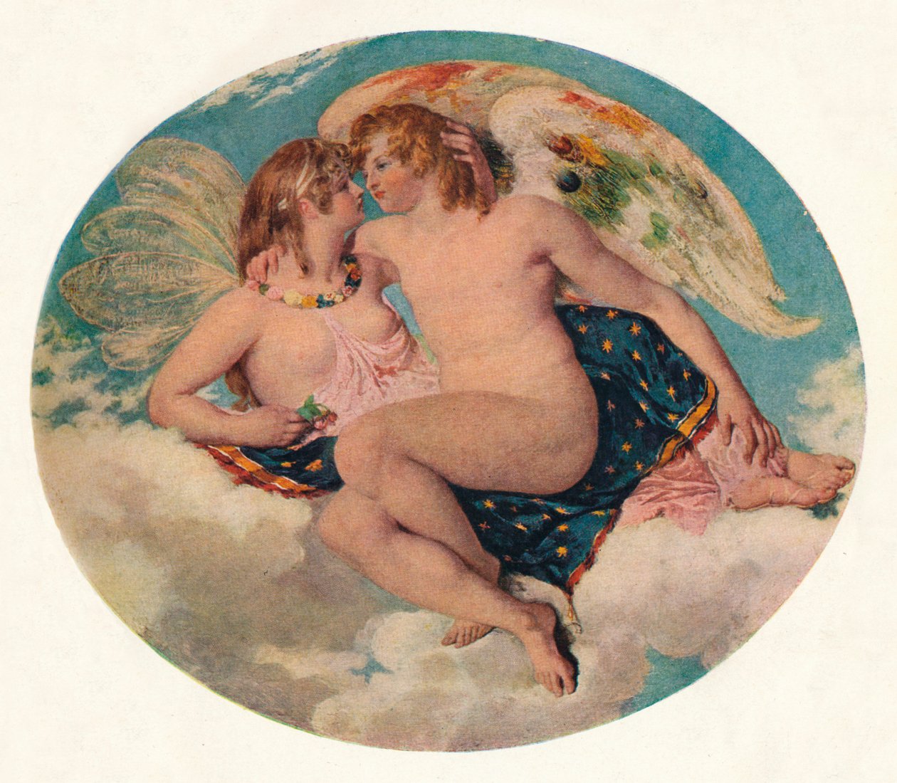 Cupid ja Psyche, 1800-luku. tekijältä William Etty