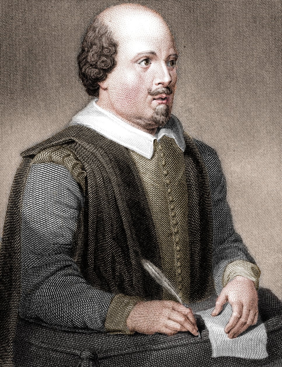 William Shakespeare, englantilainen runoilija ja näytelmäkirjailija, 1820. tekijältä William Finden