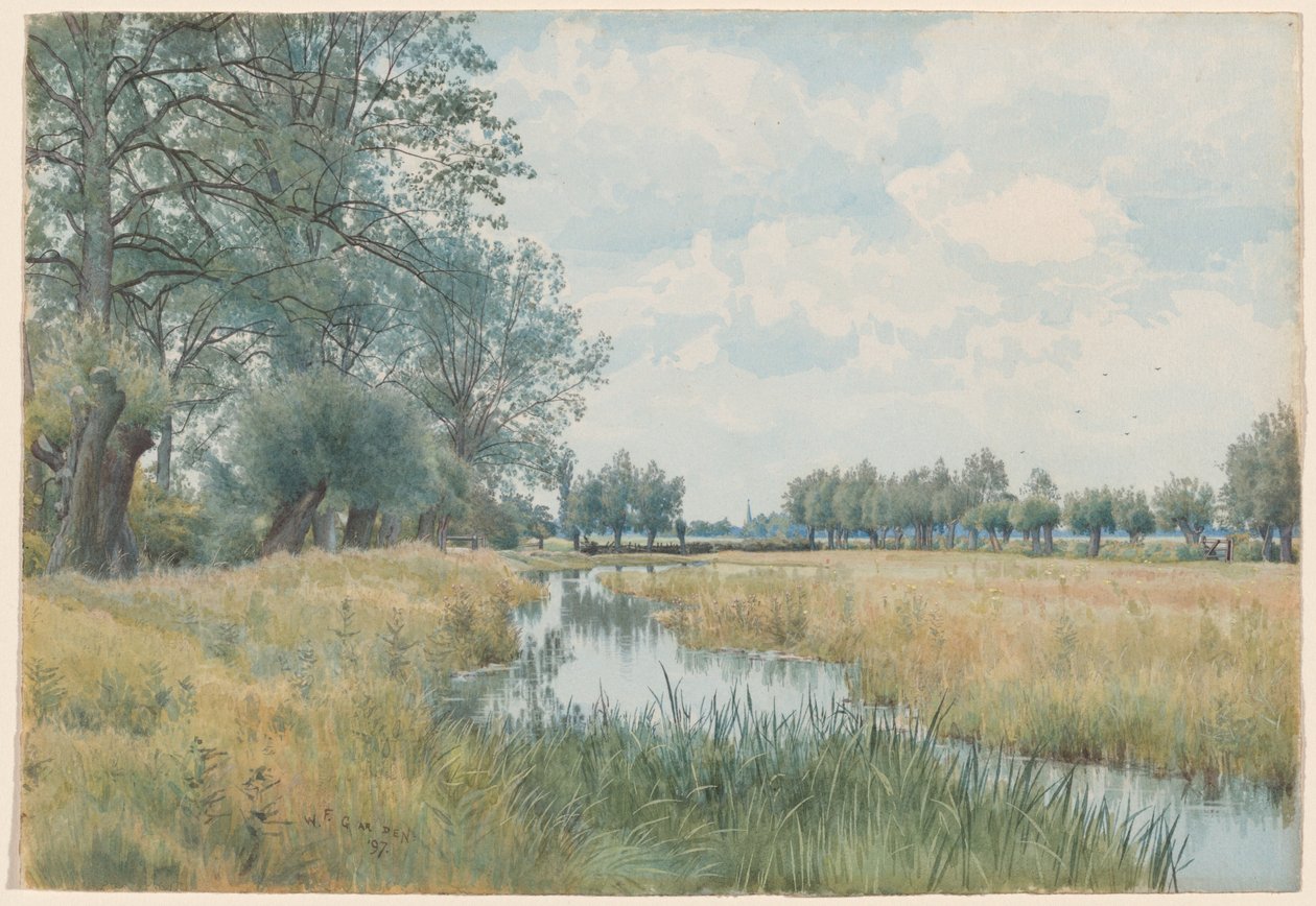 Jokimaisema lähellä St. Ives, Huntingdonshire tekijältä William Fraser Garden