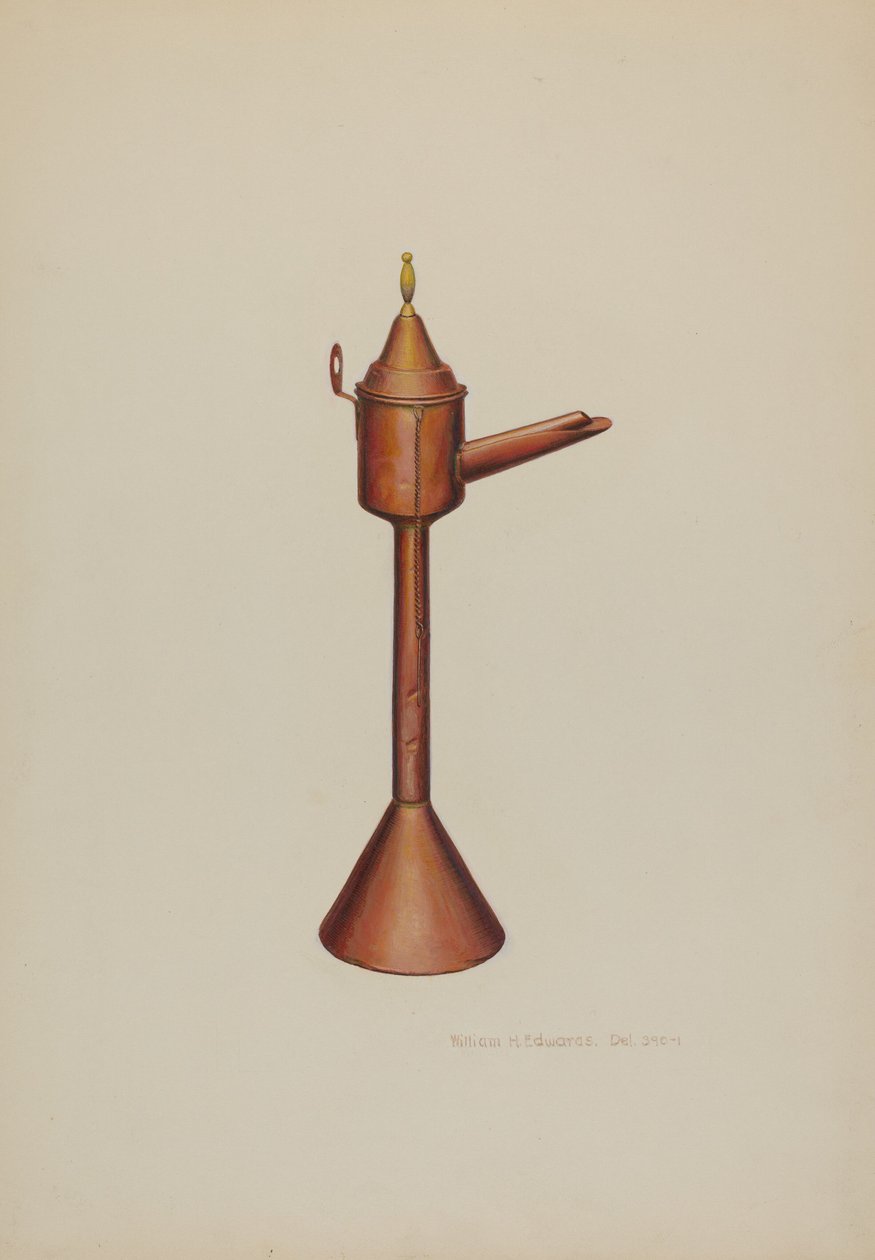 Valasöljylamppu, c. 1938. tekijältä William H Edwards