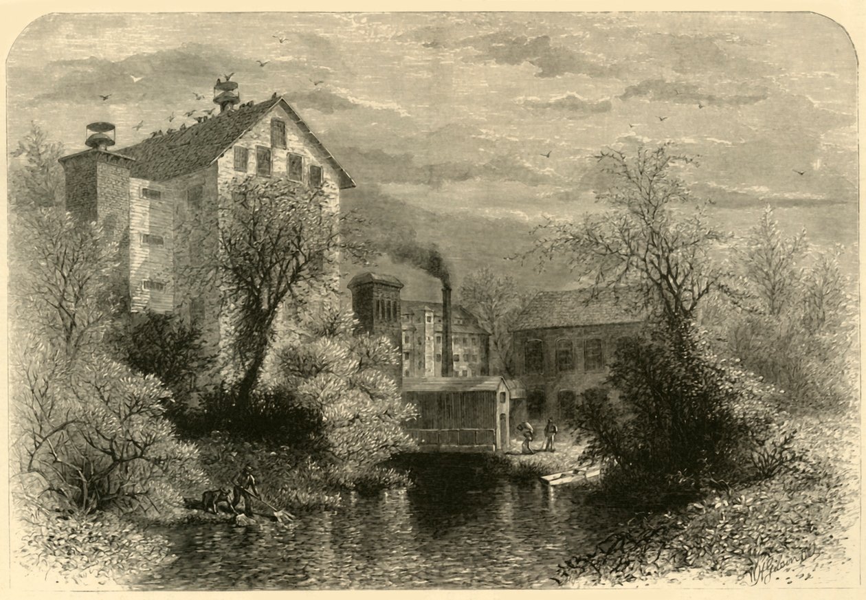 Mills on Blackstone River, 1872. tekijältä William Hamilton Gibson