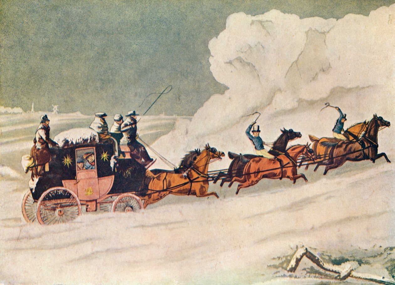 Devonport Mail lähellä Amesburyä, 1907 tekijältä William Havell
