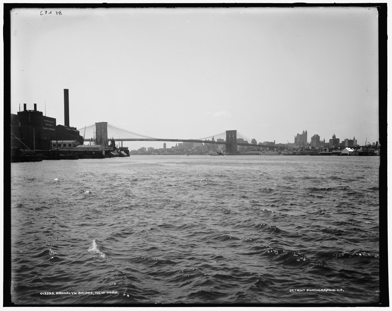 Brooklyn Bridge, New York, noin 1900 tekijältä William Henry Jackson