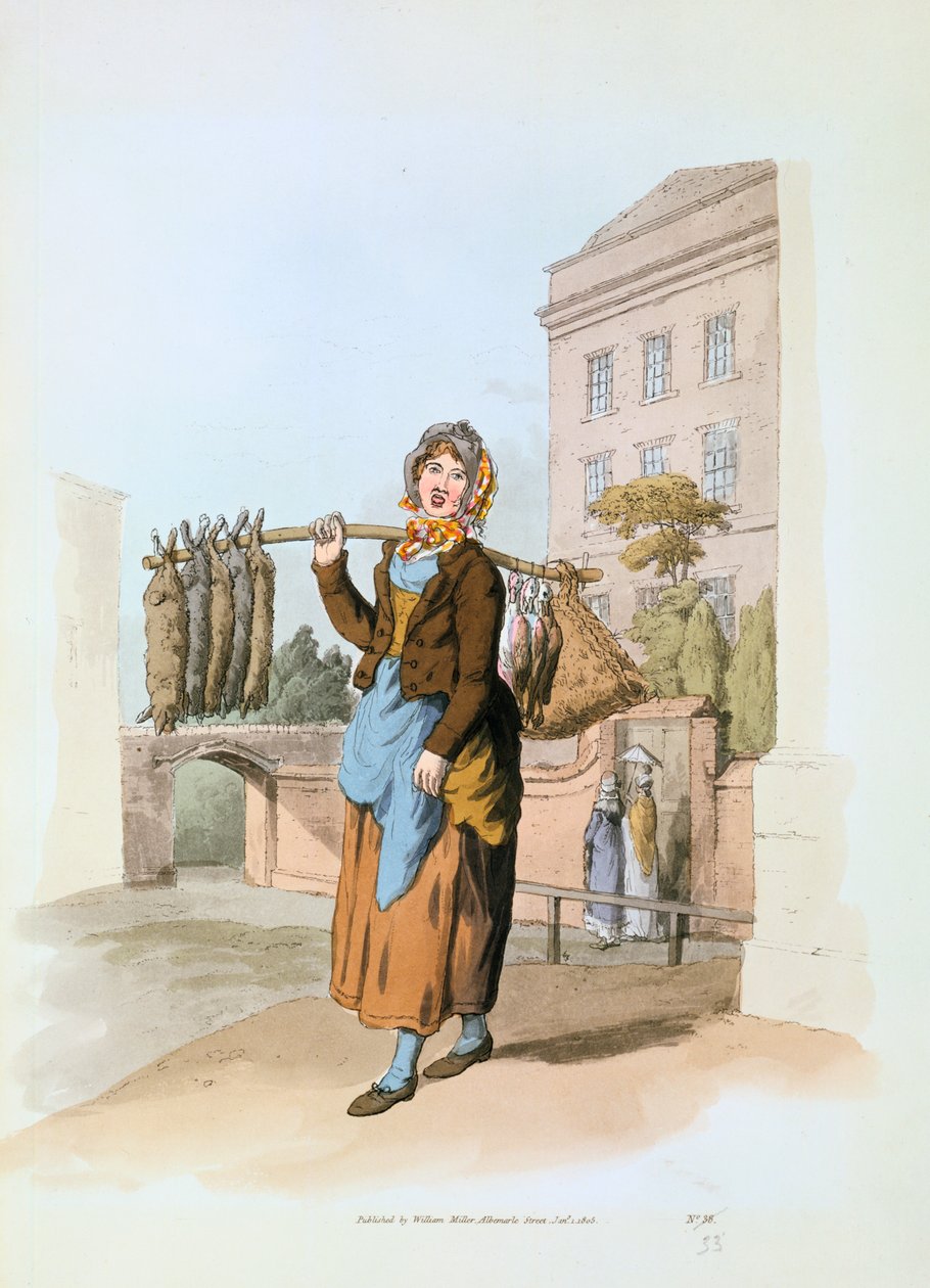 Kanin myyjä, 1808 tekijältä William Henry Pyne