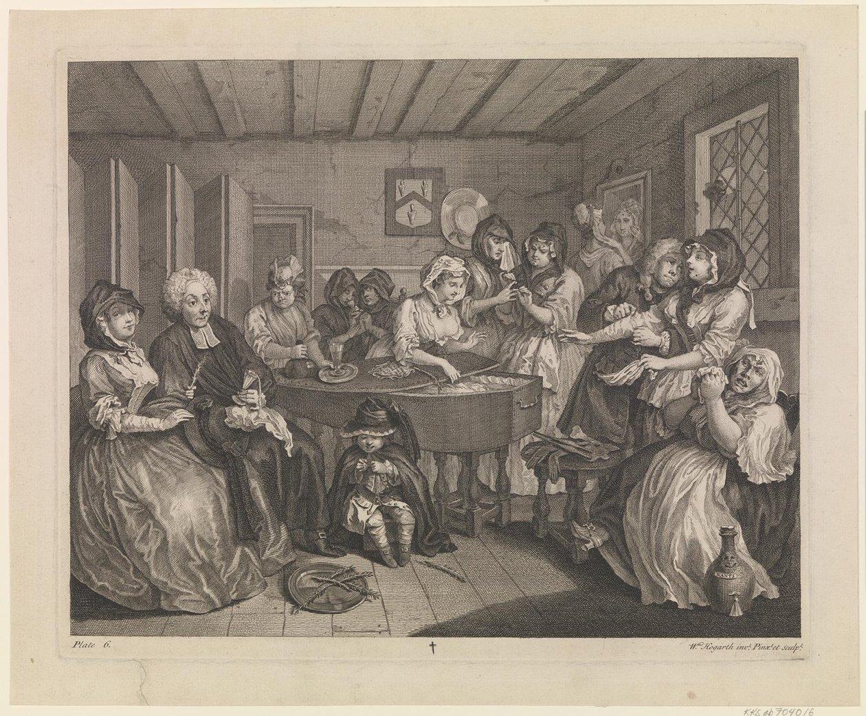 Porton edistyminen, levy 6 tekijältä William Hogarth
