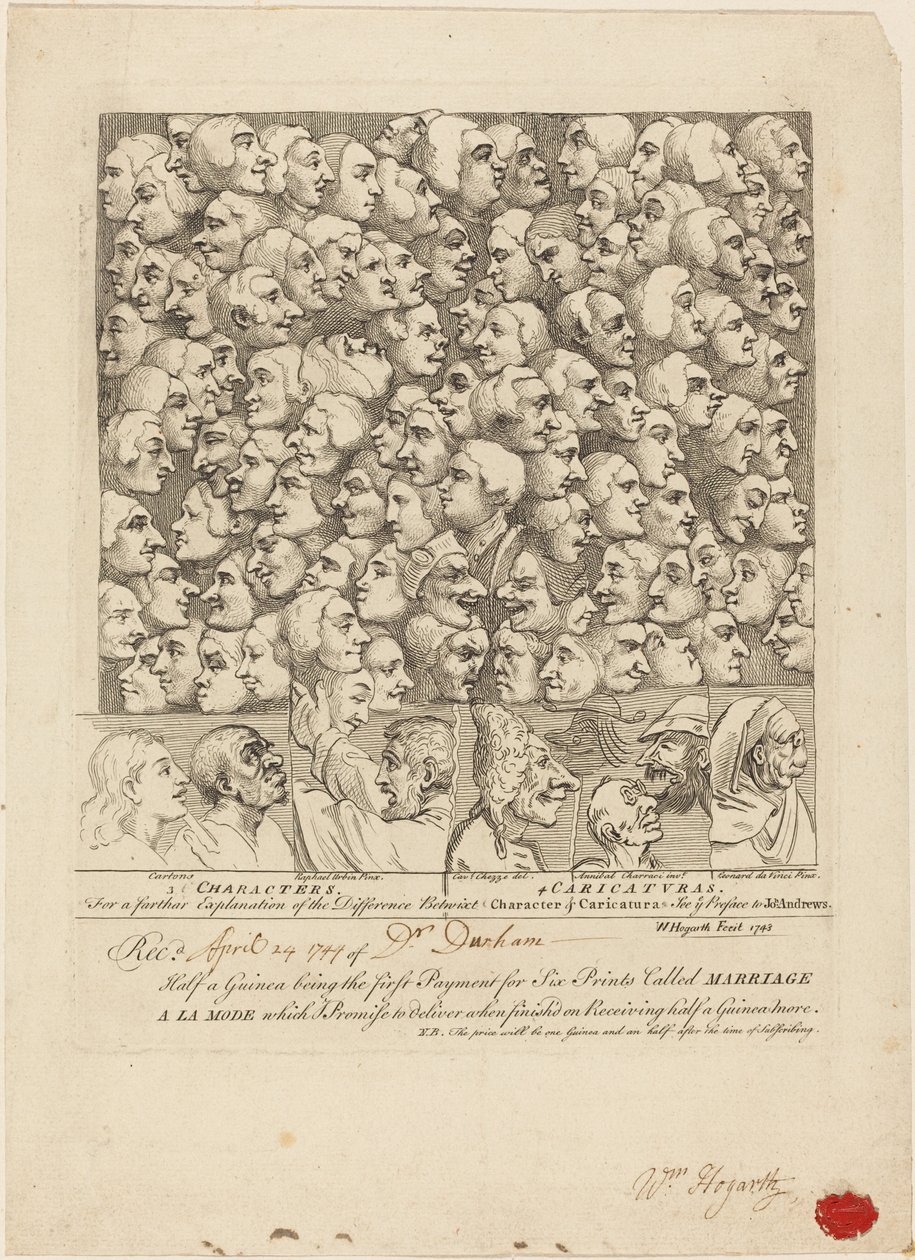 Hahmot ja karikatuurit tekijältä William Hogarth